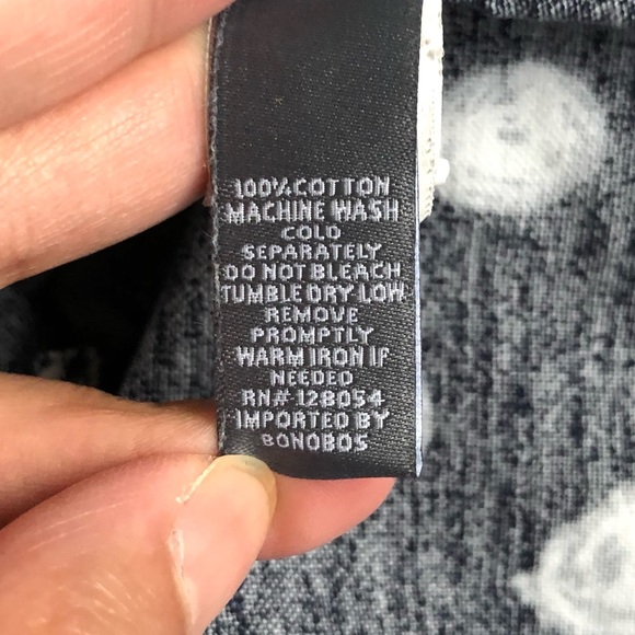 Bonobos Navy Blue / White Dot Standard Fit Button Down Shirt Size Medium - Picture 9 of 10